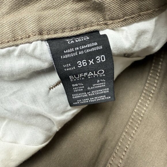 Buffalo David Bitton Sam-X Jeans Mens 36x30 Slim Straight Stretch Brown - Picture 6 of 6